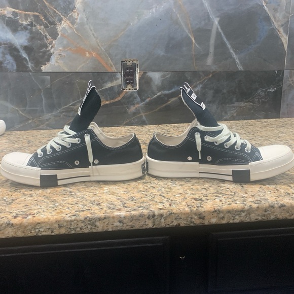 Rick Owens x Converse (official colab) drkstar in black size 8.5 - Picture 4 of 6
